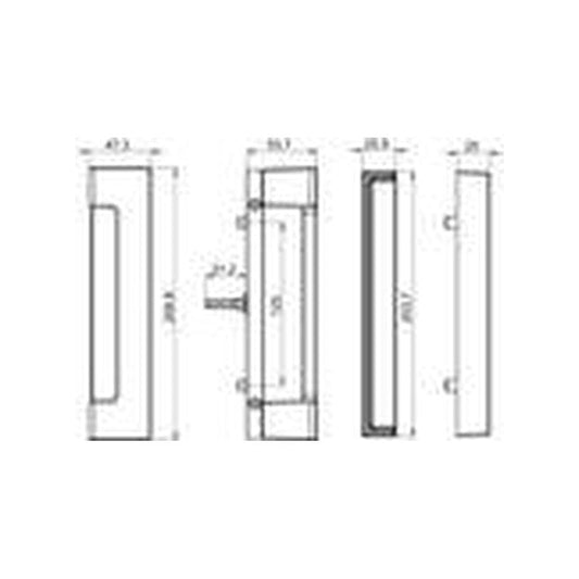 Handle Set, 4-7/8 in